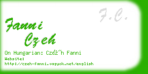 fanni czeh business card